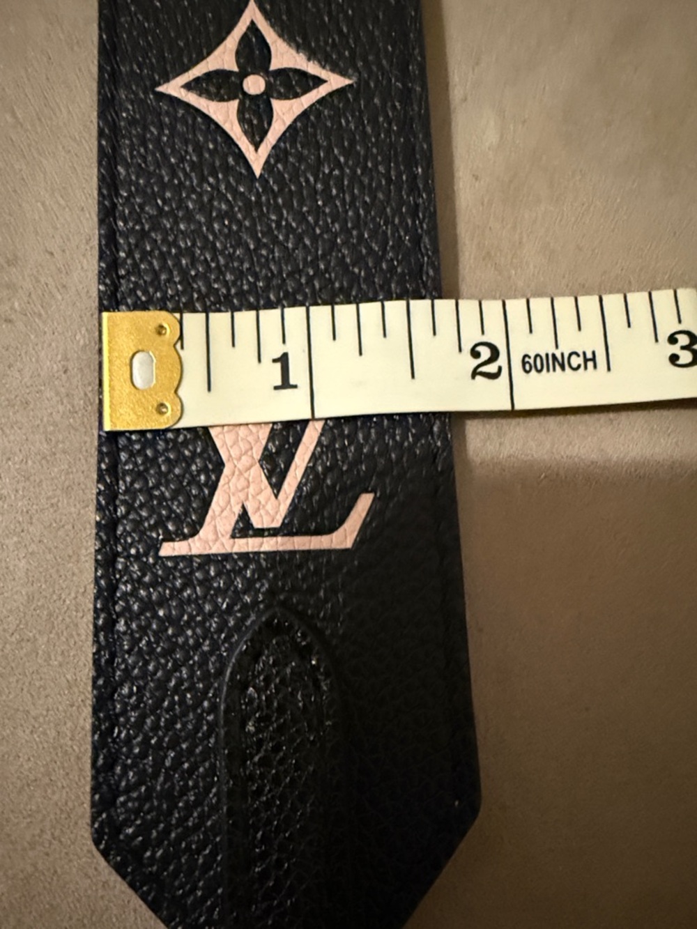 Authentic Louis Vuitton Empreinte bicolor monogram bandouliere leather bag strap - Picture 5 of 12